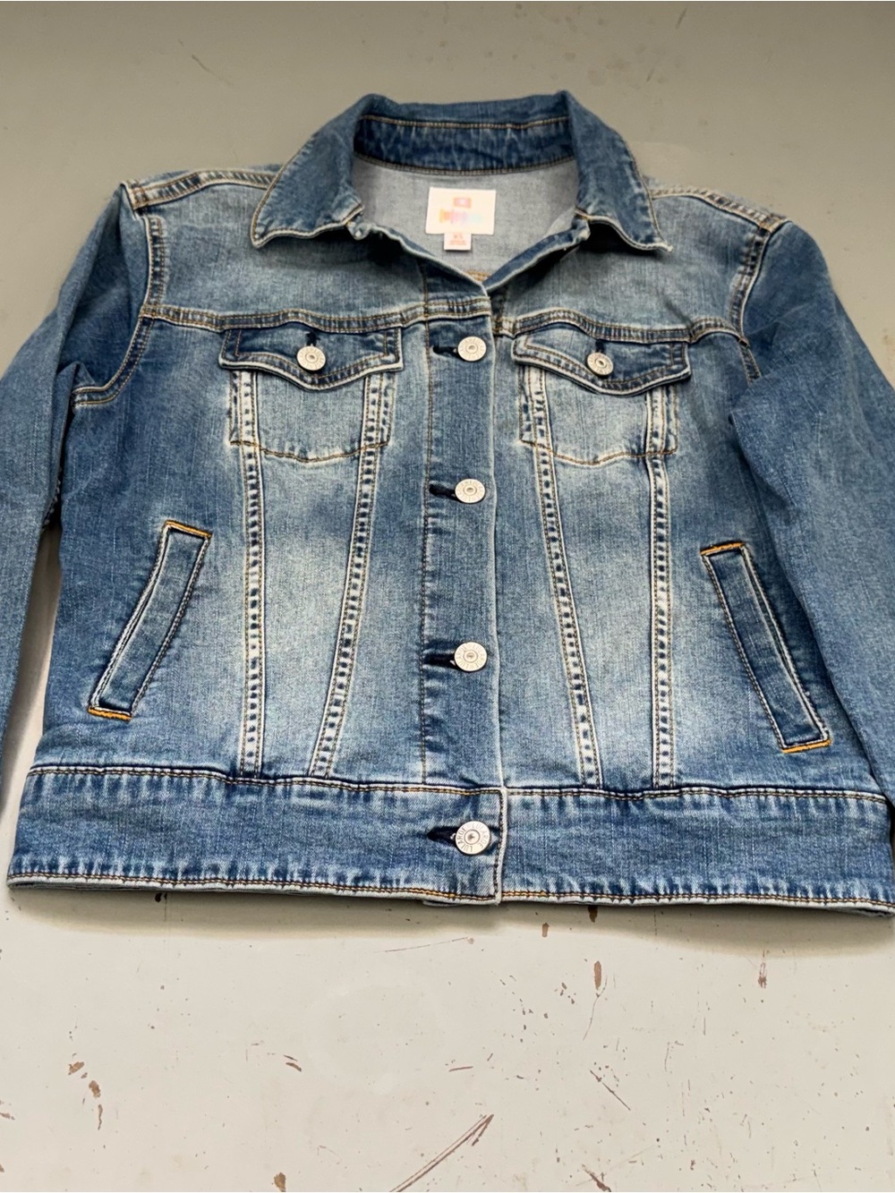 LuLaRoe light blue southwest denim jean jacket size XSmall
